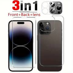 3 in 1 Front Back Screen Protector for Iphone 15 Pro Max