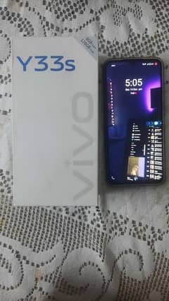 Vivo Y33s with box 8gb ram 128gb storage 10/10 condition