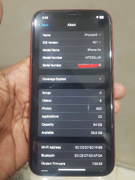 Iphone Xr non active 94%battery health water pack 3