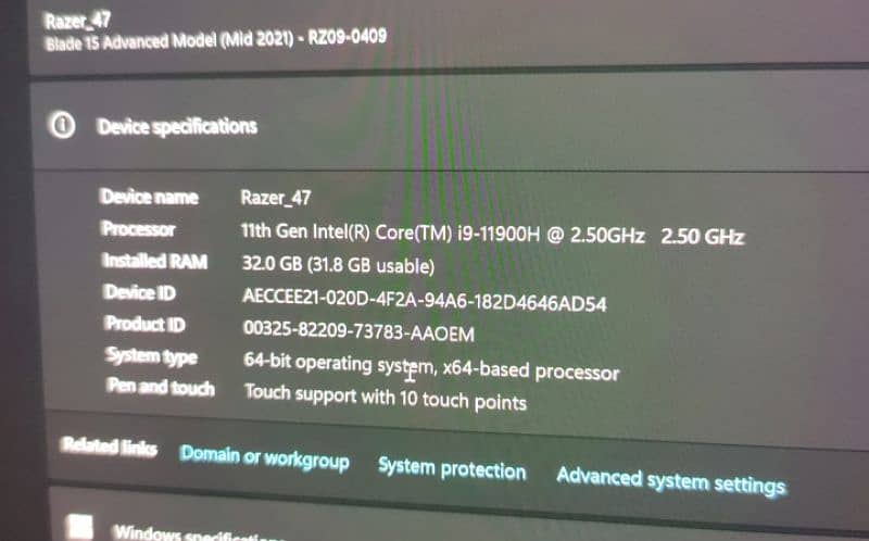 Razer Blade Advanced 15 (Mid 2021) 2