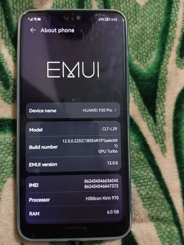 Huawei p20 pro for sale whatapp no 03343400914 5