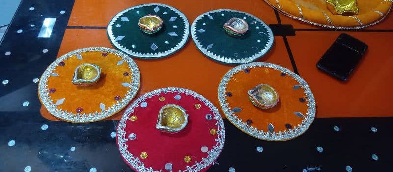 Mehndi Function Plates 12