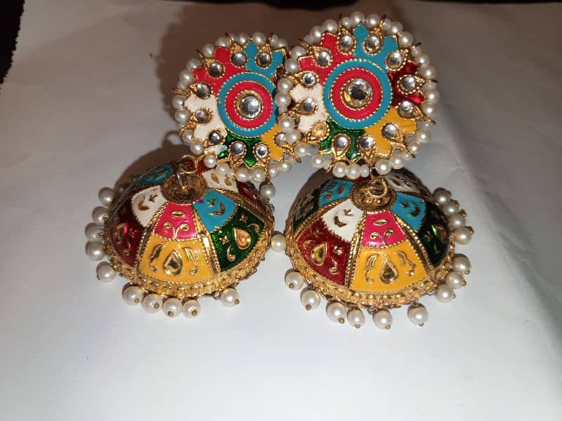 colourful jhumkas 0