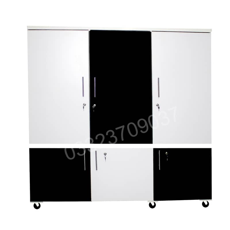 6x6 feet Wooden Cupboard, wardrobes In White & Black Color 1