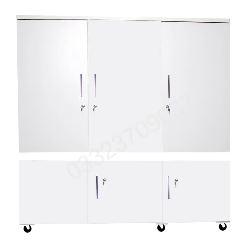 6x6 feet Wooden Cupboard, wardrobes In White  Color 1