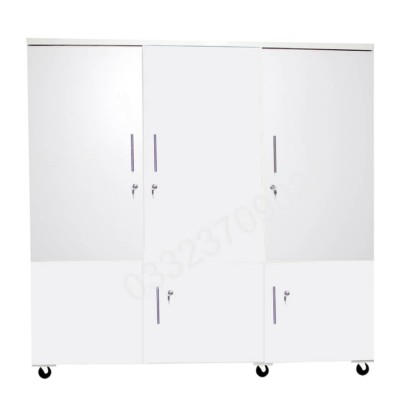 6x6 feet Wooden Cupboard, wardrobes In White  Color 2