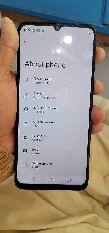 realme C51 4/64gb with box and charger no open rapir all OK 5