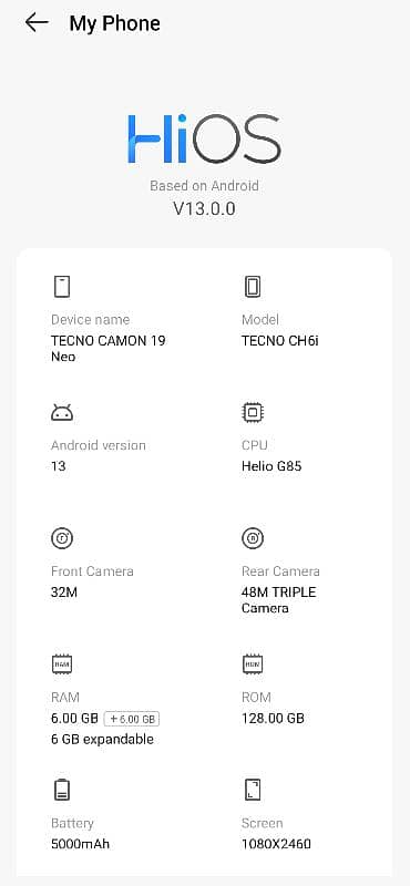 Camon 19 neo 5