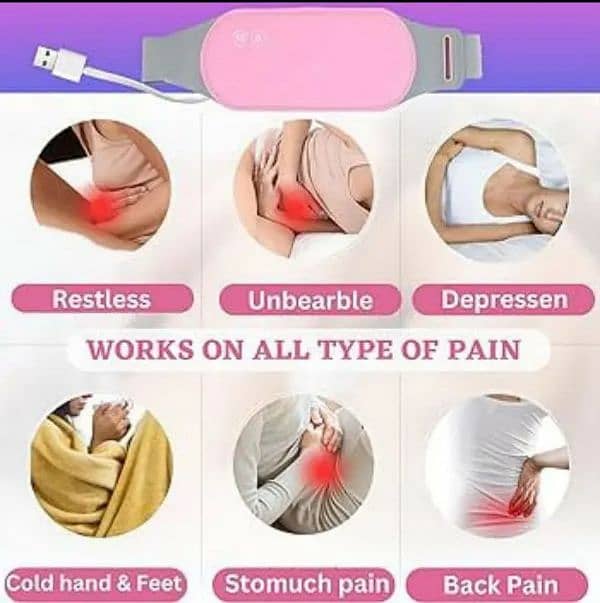 period pain relief massager / period cramps relief belt heating pad 2