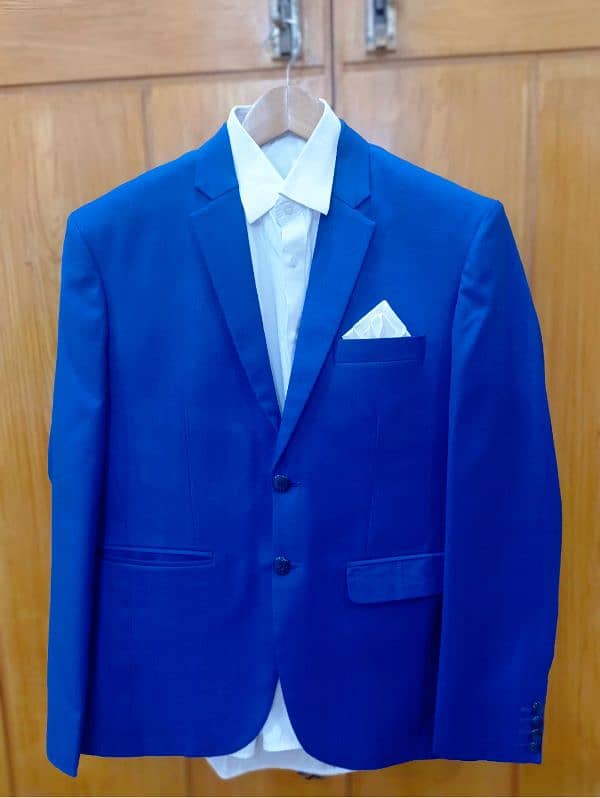 Royal Blue Pent Coat 3 Pc 0