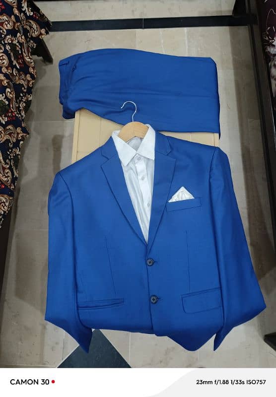 Royal Blue Pent Coat 3 Pc 2