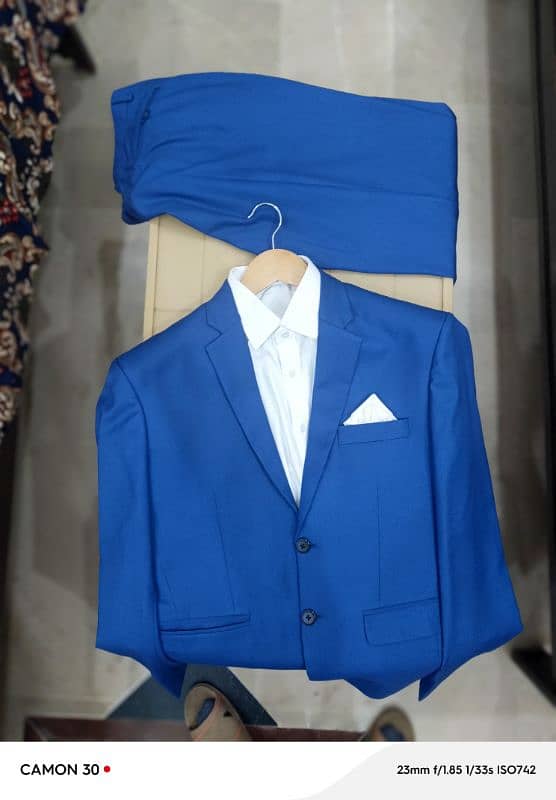 Royal Blue Pent Coat 3 Pc 3