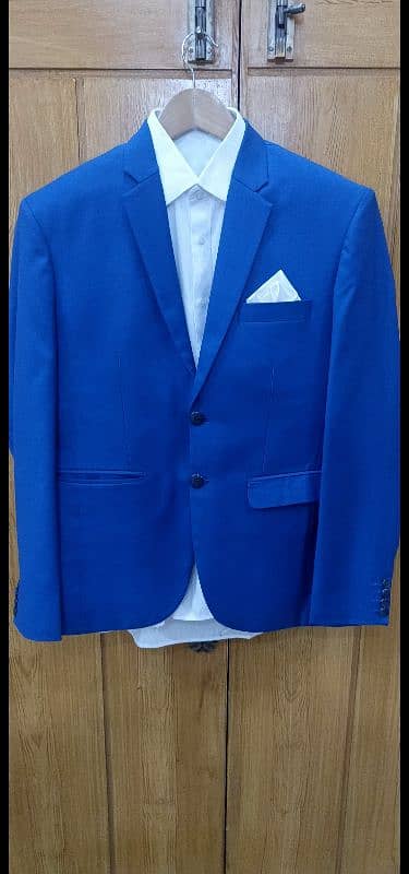 Royal Blue Pent Coat 3 Pc 4