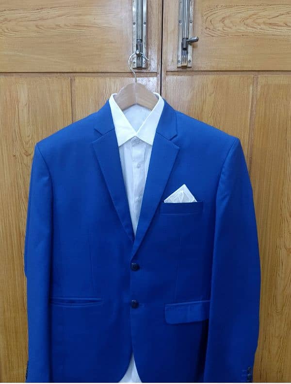 Royal Blue Pent Coat 3 Pc 5