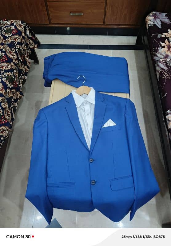 Royal Blue Pent Coat 3 Pc 6