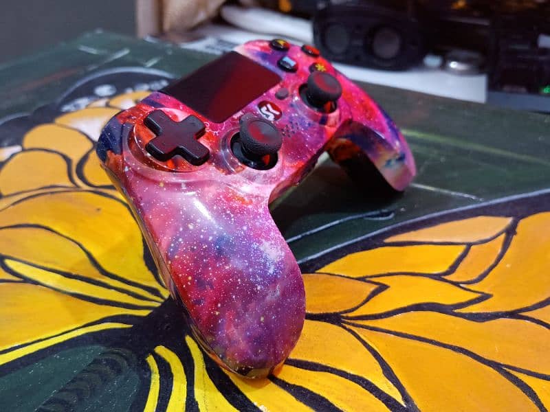 Wireless Gaming Controller for PS4, Galaxy Nebula Design 3