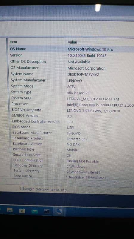 Lenovo coreI5 generation 5