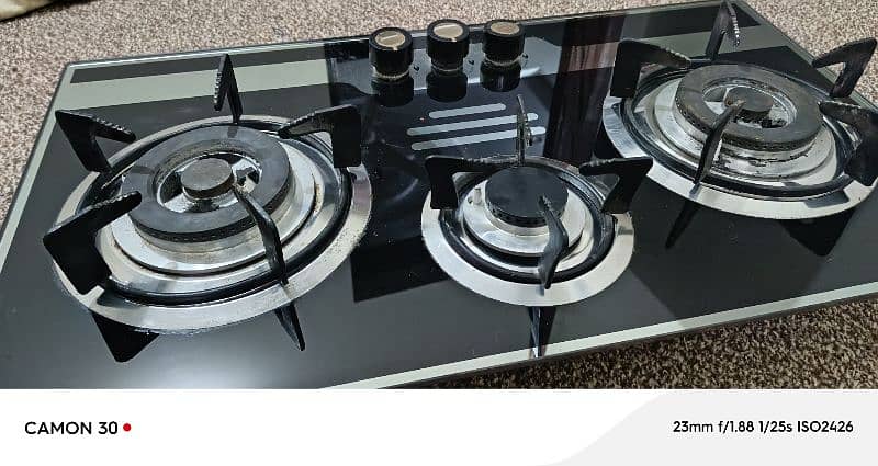 Gas Hob with Three Burners Stove 1