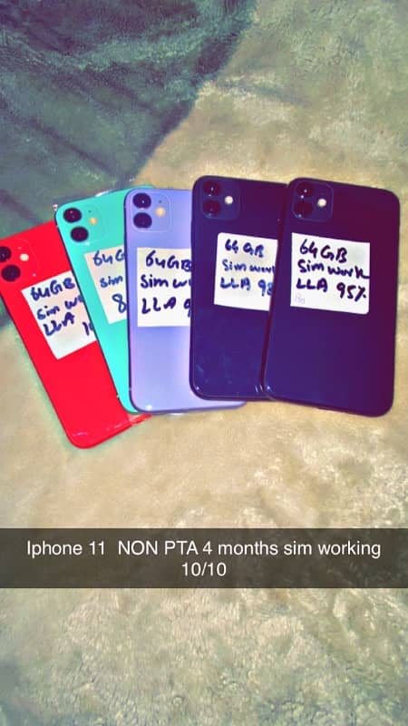 iphone 11 Non pta 4 months sim working Non pta 0