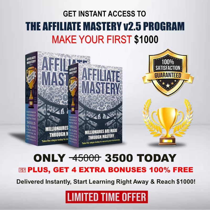 Earn $300+ per week with the Affiliate Mastery Course 2.5! 1