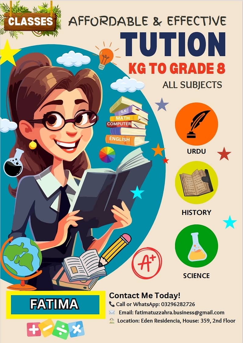 Online/Home Tuition | Class KG To 8 | All Subjects | Affordable Fees 0