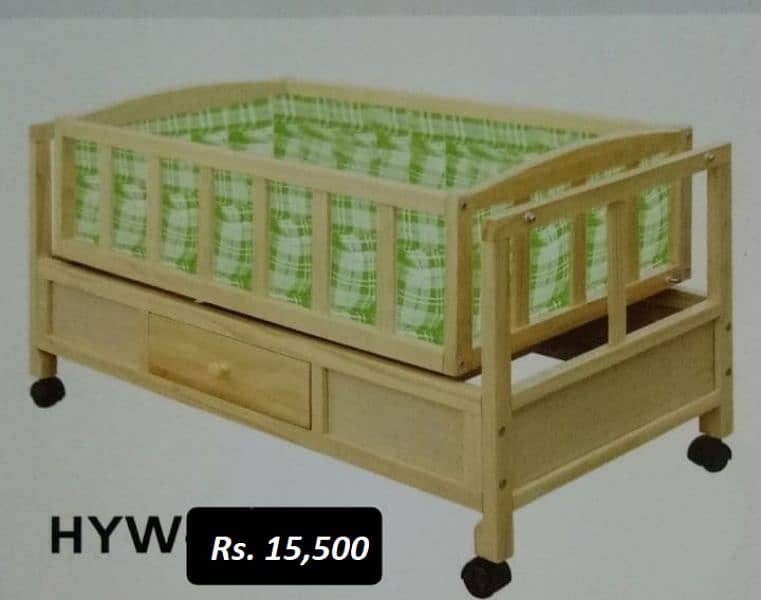 Baby Wooden Cot Bed And Swing 0337 0337 555 4