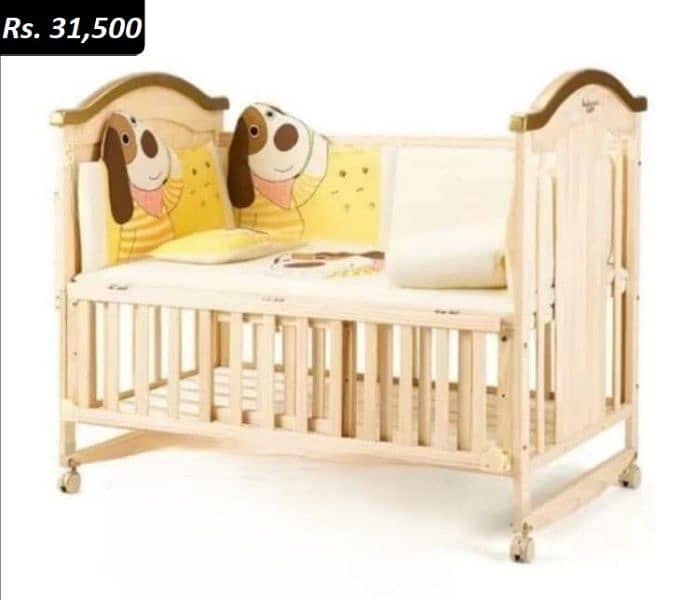 Baby Wooden Cot Bed And Swing 0337 0337 555 7