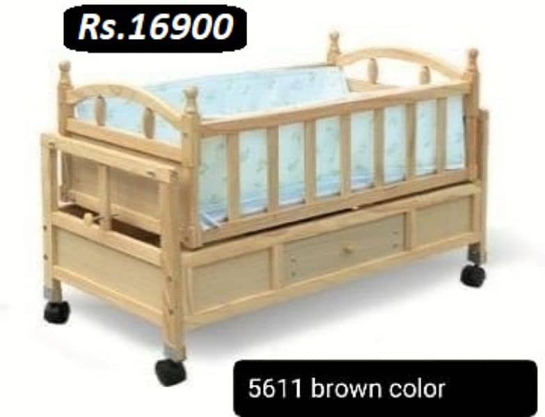 Baby Wooden Cot Bed And Swing 0337 0337 555 8