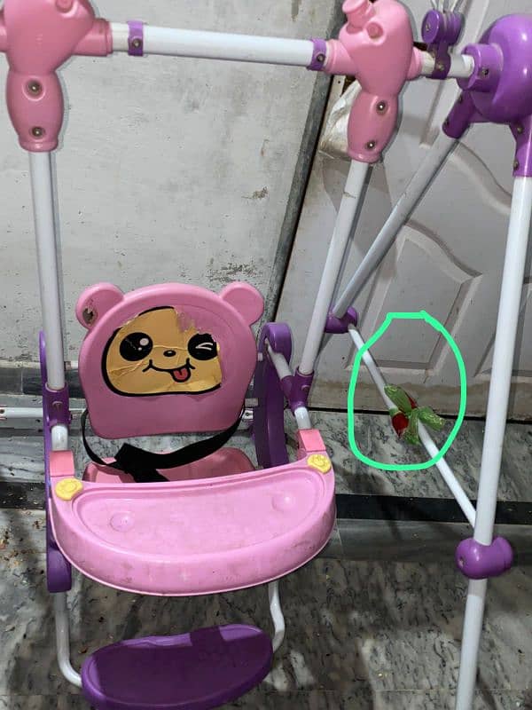 baby swing for sale //baby jhula pink colour 1