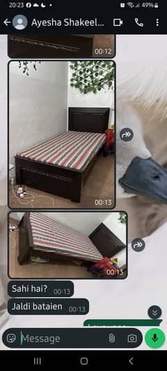 One single bed with mattress for sale