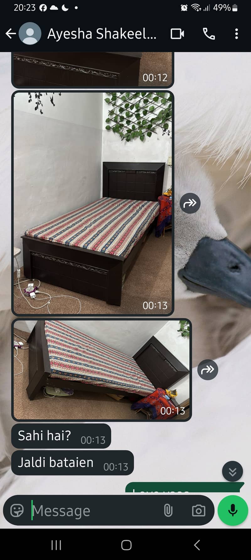 One single bed with mattress for sale 0