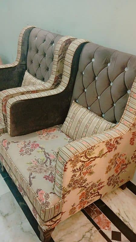 7 seater sofa plus wooden swing for sale 0