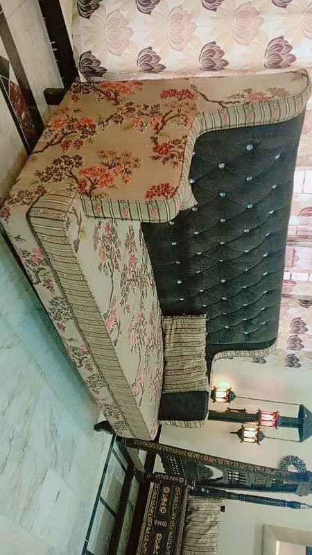 7 seater sofa plus wooden swing for sale 6