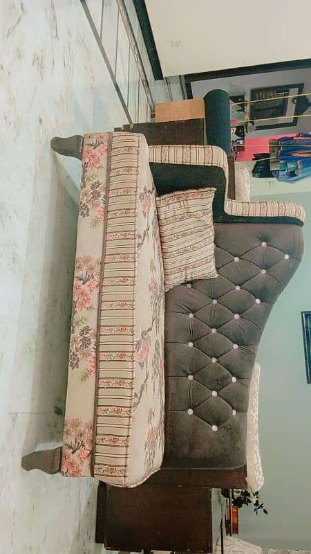 7 seater sofa plus wooden swing for sale 8