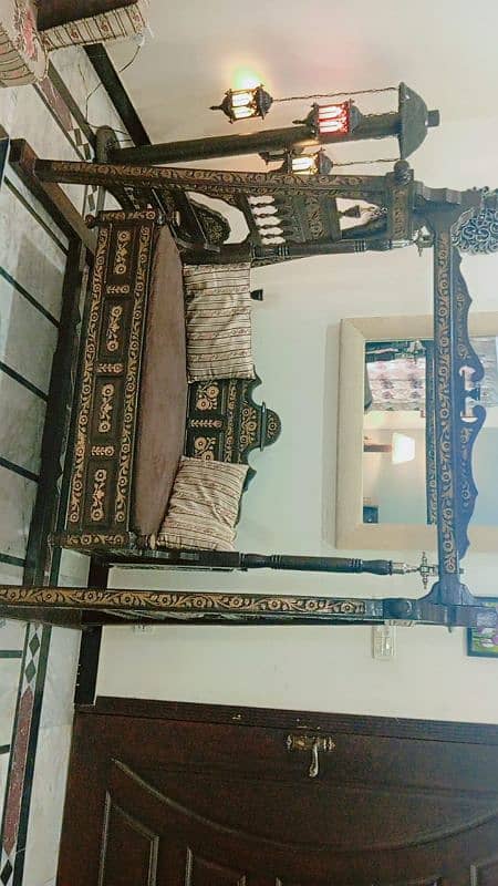 7 seater sofa plus wooden swing for sale 12