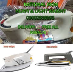 NATIONAL ORIGINAL IRON, HEAVY AND LIGHT WAIGHT IRON , istri available,