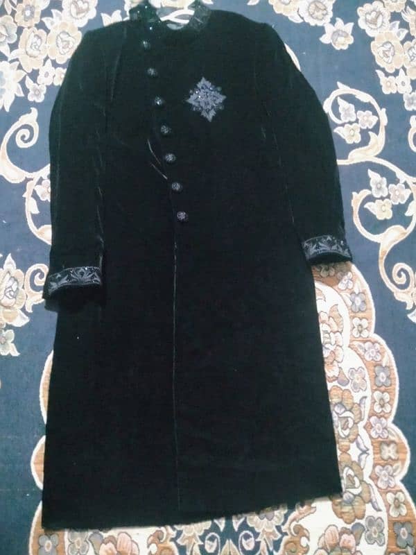 black velvet sherwani for sale 0