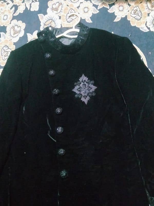 black velvet sherwani for sale 1