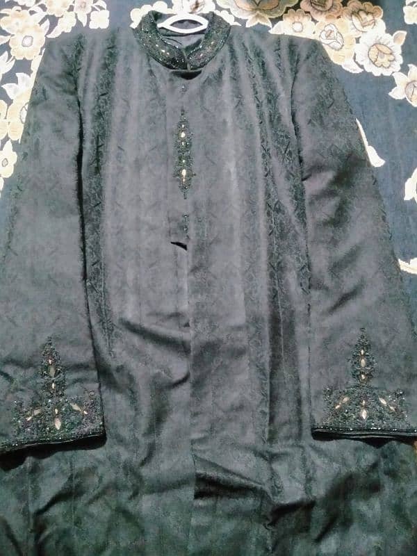 black velvet sherwani for sale 4