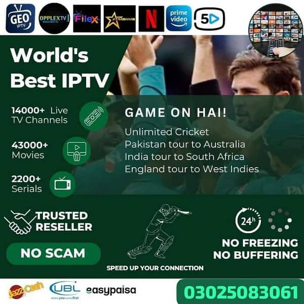 IPTV 4K Quality Services Live Matches Buffer Freeze Free 03025083061 0