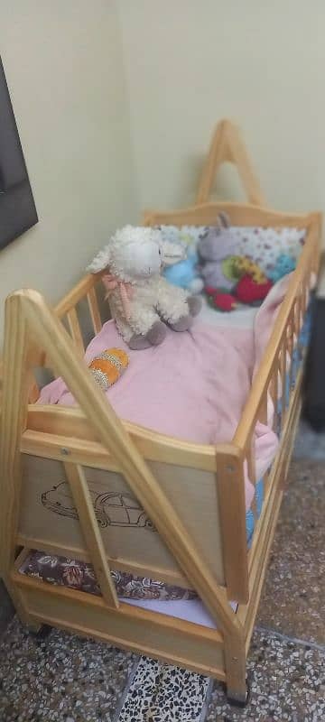 Baby cot with mattress 3 months used only 3