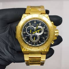 Invicta Gold Plated Stainless Steel Luxury Watch