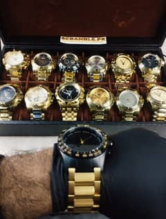 Gold Plated Stainless Steel Luxury Watches By Scramble