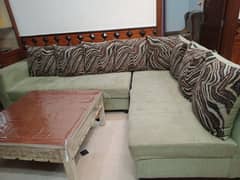 La shaped sofa