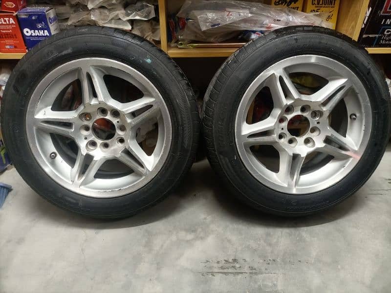 car lyrim n tayer 14" 8 nut . 65/65/14 tayer siaz 2023 like brand new 0