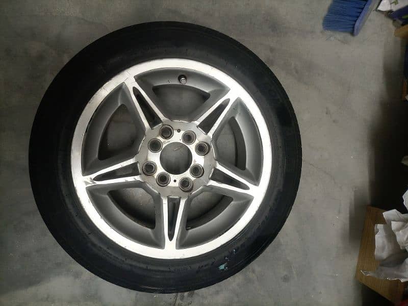 car lyrim n tayer 14" 8 nut . 65/65/14 tayer siaz 2023 like brand new 6