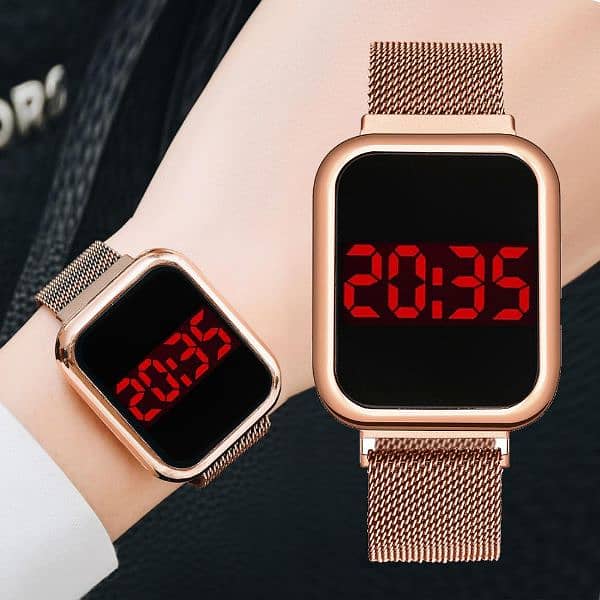 LED Display Digital Watch With Magnetic Strap 0