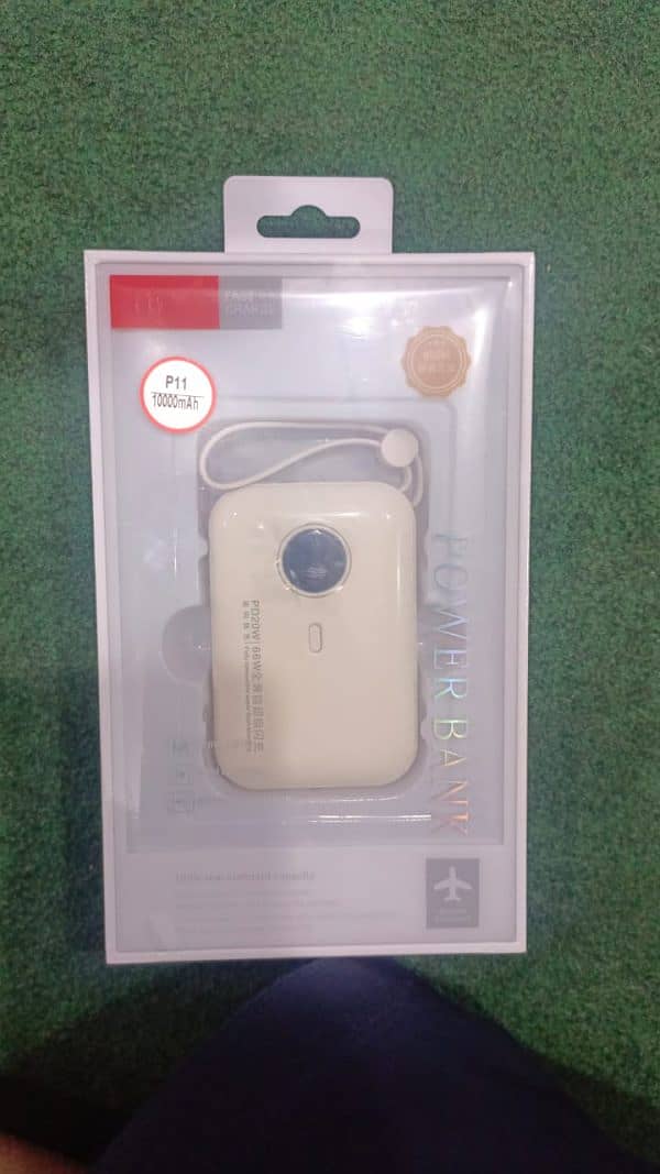 P11 Power Bank In Mini Size With Charging Cable 10000mah 7