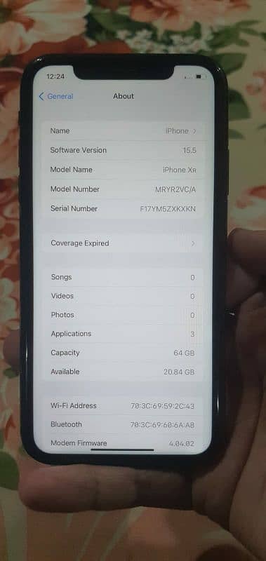 iphone XR 64 GB non pta factory unlocked battery 83 health all ok 6