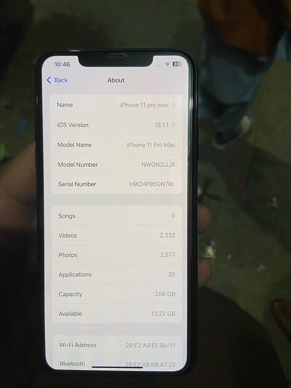 IPhone 11 Pro Max 256 GB 8